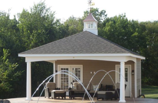 Backyard pavilions and pergolas