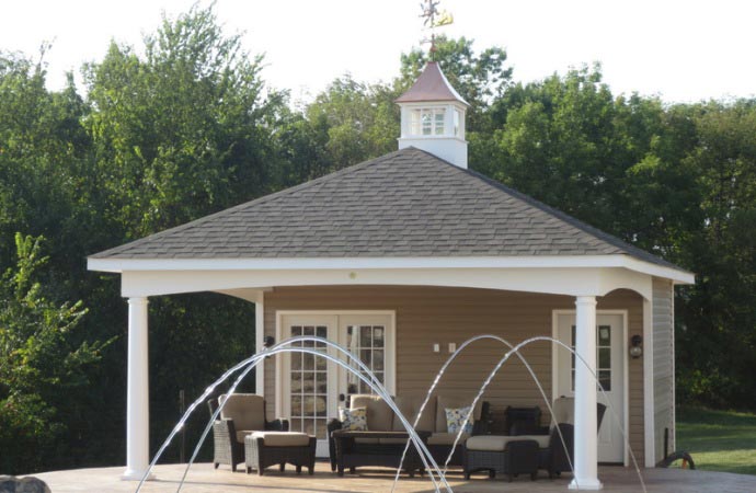 Backyard pavilions and pergolas