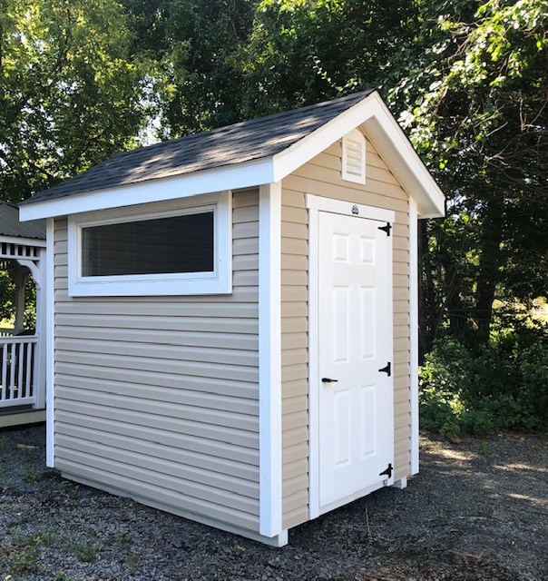 Cambridge - Small Shed Tan with Shingle Roof