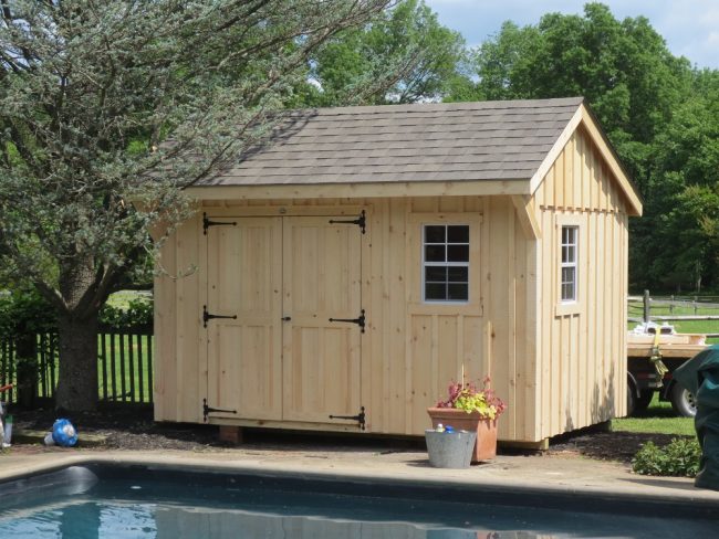 Brighton Shed-Natural wood with shingle roof