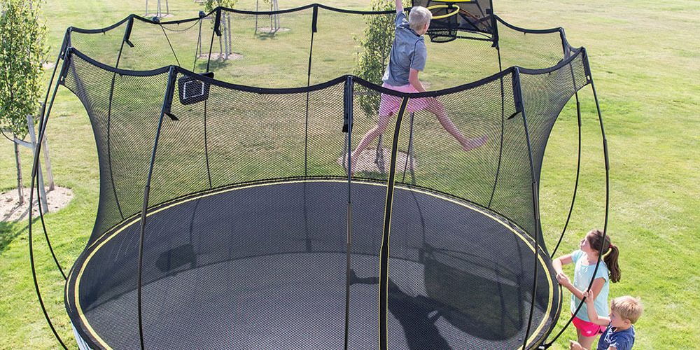 SpringFree Trampoline Safe Pleasant Run Structures Rainbow