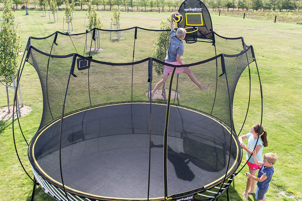 SpringFree Trampoline Safe Pleasant Run Structures Rainbow