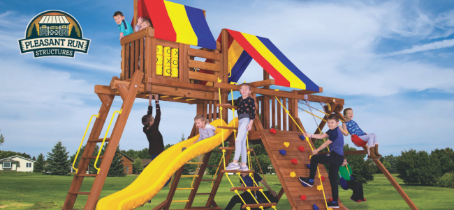 Pleasant Run Structures Rainbow swing sets in New Jersey