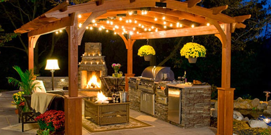 Pleasant Run Structures Flemington Amish Pergola in New Jersey