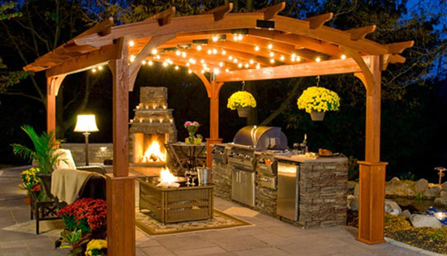 Pleasant Run Structures Flemington Amish Pergola in New Jersey