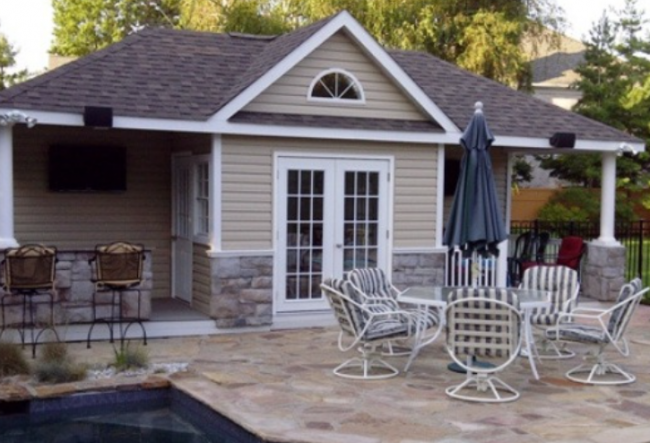 Pleasant Run Structures Flemington Amish Pool House in New Jersey