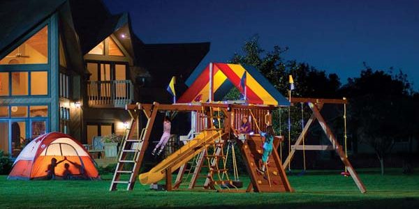 Pleasant Run Structures Flemington Rainbow Swingsets in New Jersey