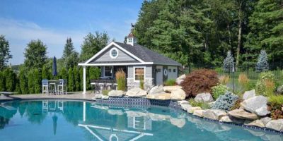 Amish-built pool houses in NJ for residential backyards