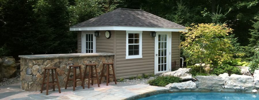 Only the best Amish Pool House for your backyard!
