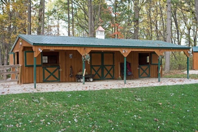 Horse stables and animal shelters