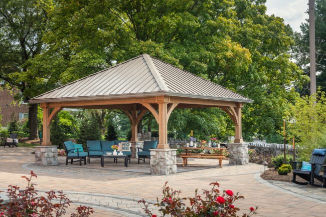 Custom backyard pavilion