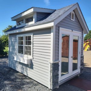 Poolside cabanas and functional sheds