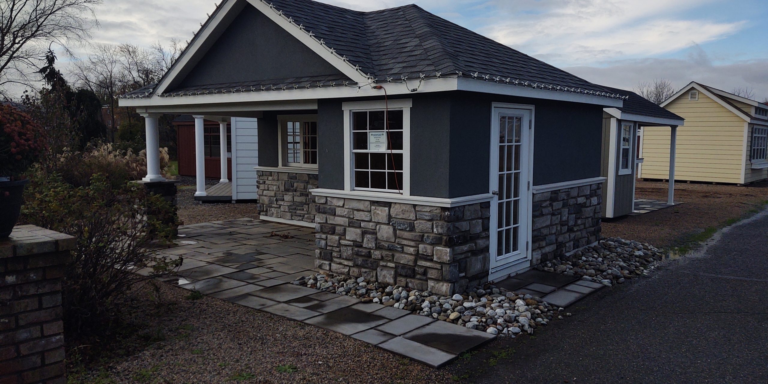 Quick-delivery storage buildings with custom foundations